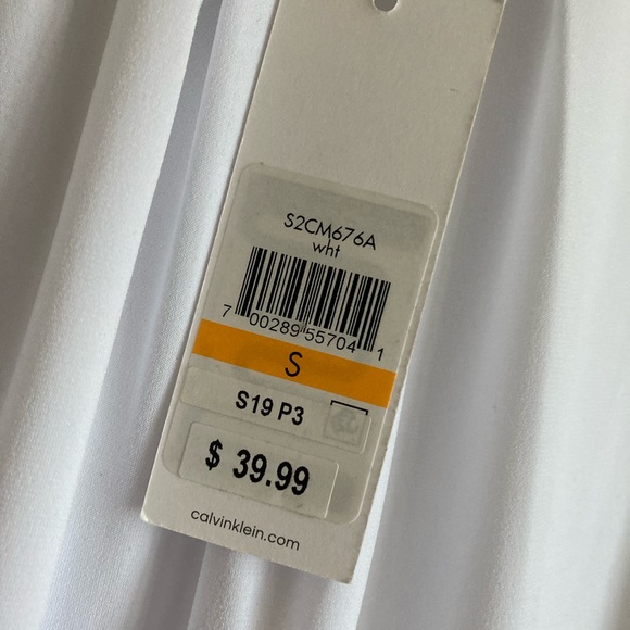 Calvin Klein White Sleeveless Top Women’s Small *NWT* - Picture 2 of 5